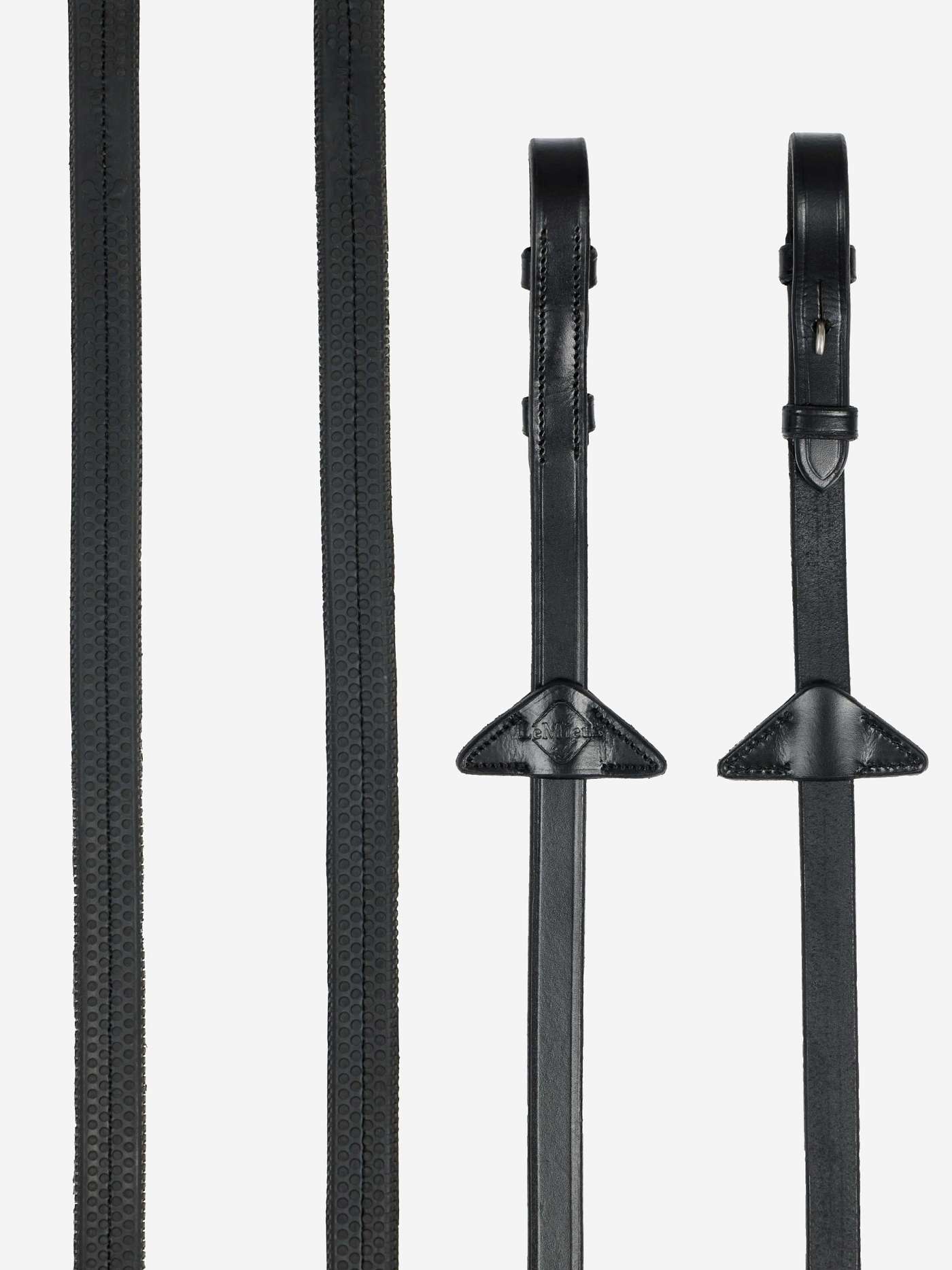 rubber reins black